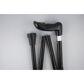 Anatomisk stok hjre i sort alluminium