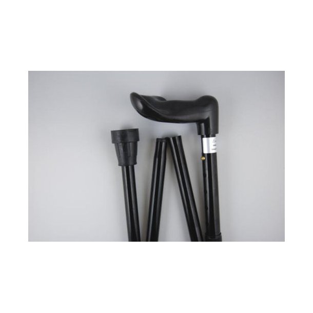 Anatomisk stok hjre i sort alluminium