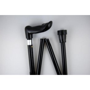 Anatomisk stok venstre i sort alluminium