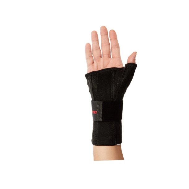 vendbar h�ndskinne med tommelfinger